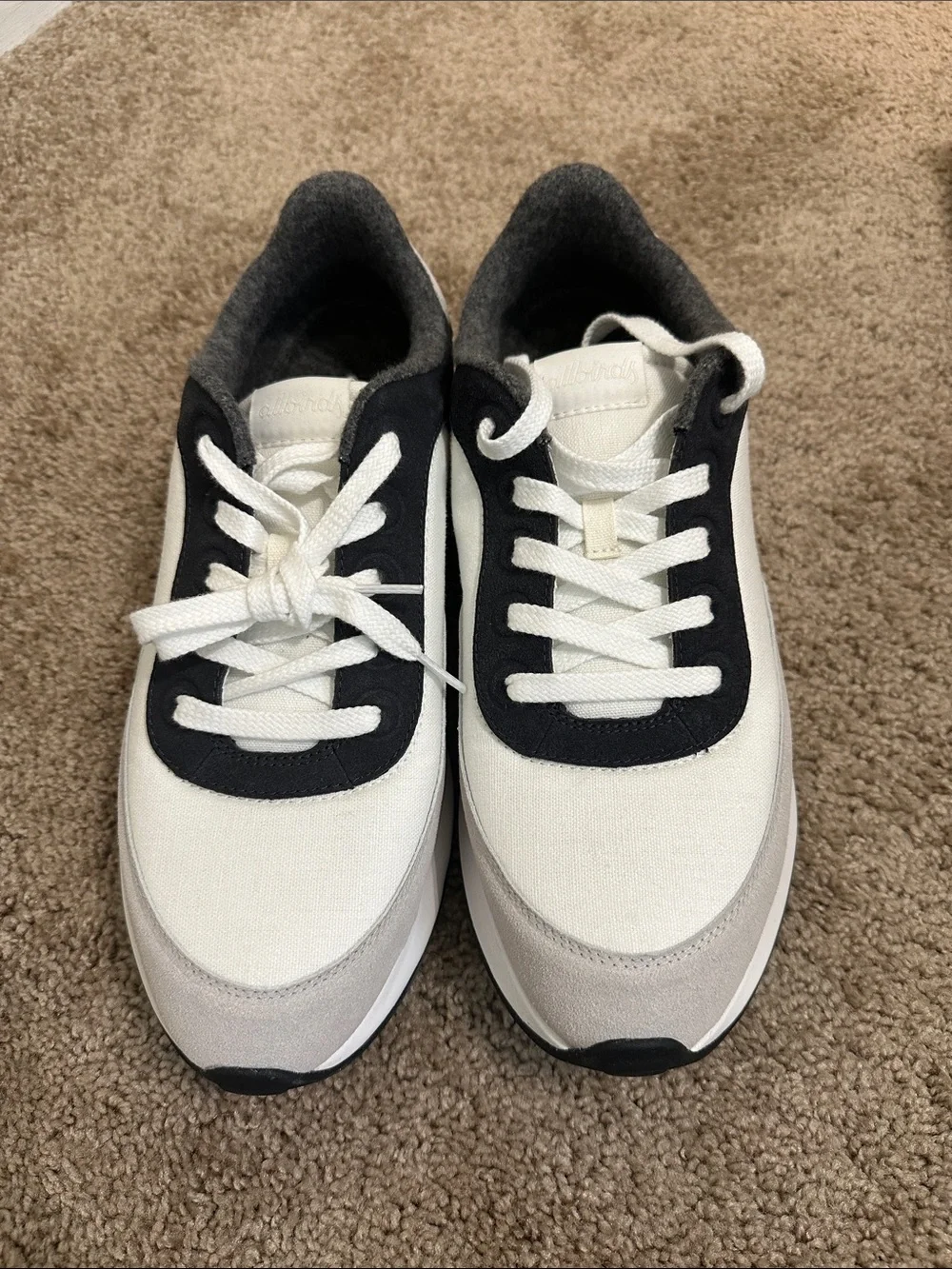 Allbirds Men’s Size 11 Varsity White and Black Low-Top Sneakers